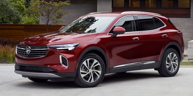 A red 2023 Buick Envision.