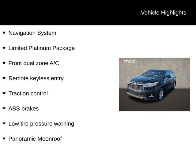 2015 Toyota Highlander Limited Platinum V6