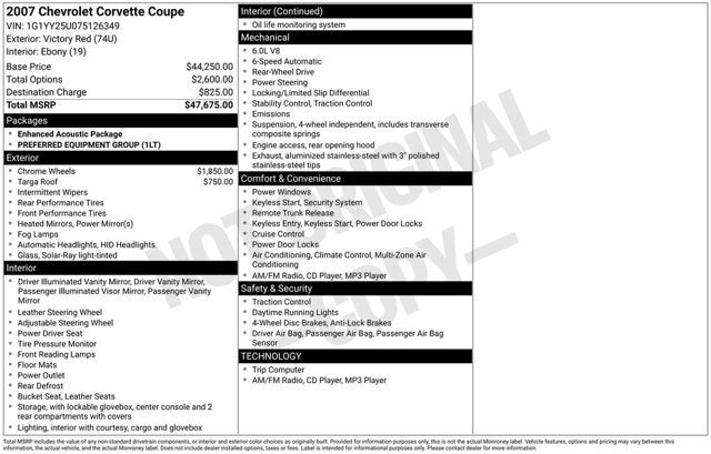 2007 Chevrolet Corvette Base