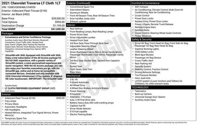 2021 Chevrolet Traverse LT Cloth