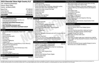 2023 Chevrolet Tahoe High Country