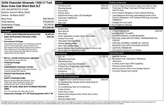 2026 Chevrolet Silverado 1500 LT Trail Boss