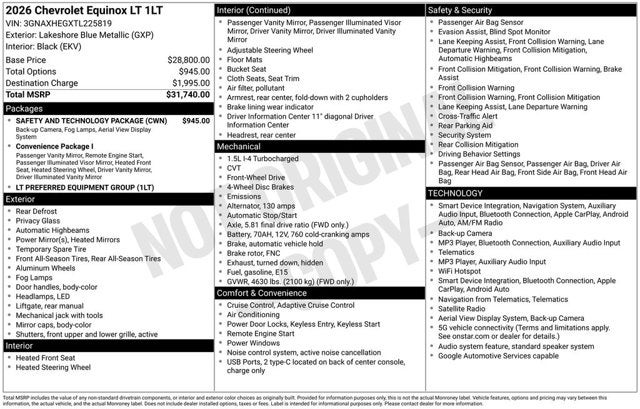 2026 Chevrolet Equinox FWD LT