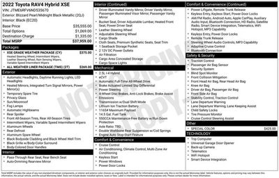 2022 Toyota RAV4 Hybrid XSE