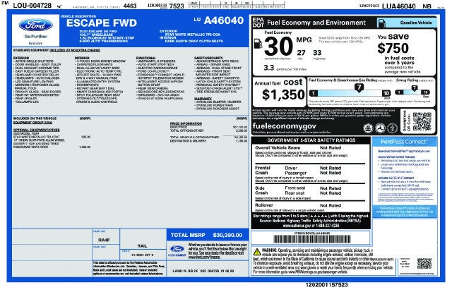 2020 Ford Escape SE