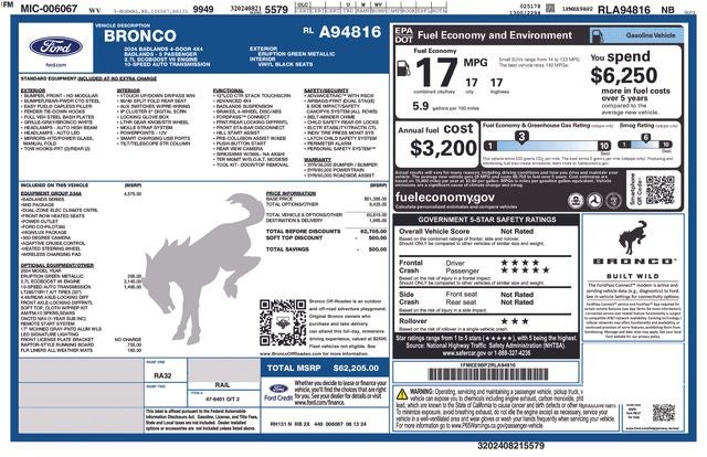 2024 Ford Bronco Badlands