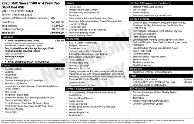 2023 GMC Sierra 1500 AT4