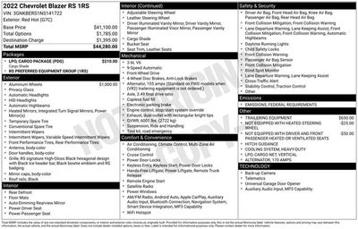 2022 Chevrolet Blazer RS