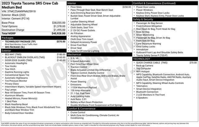 2023 Toyota Tacoma SR