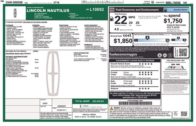 2021 Lincoln Nautilus Reserve