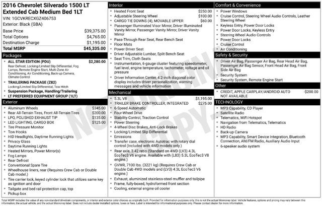 2016 Chevrolet Silverado 1500 LT