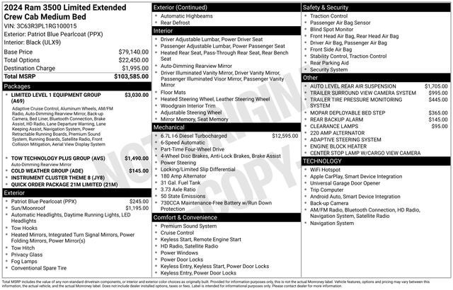 2024 RAM 3500 Limited