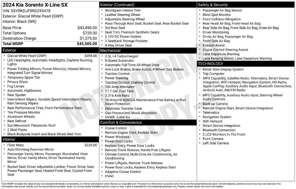 2024 Kia Sorento X-Line SX