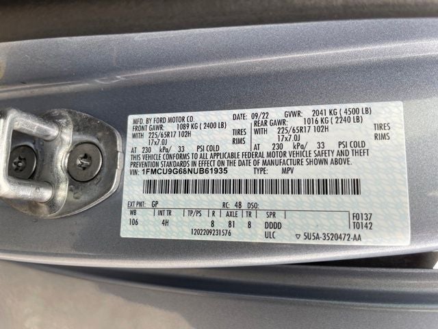 2022 Ford Escape SE