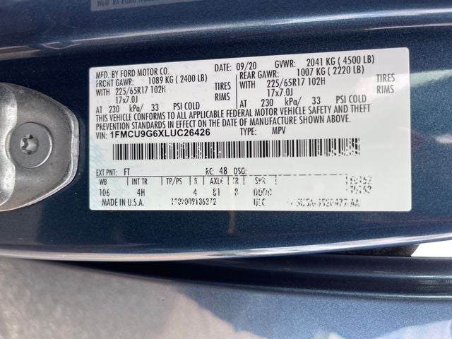 2020 Ford Escape SE