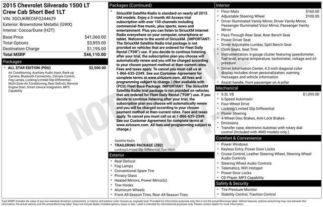 2015 Chevrolet Silverado 1500 LT LT1