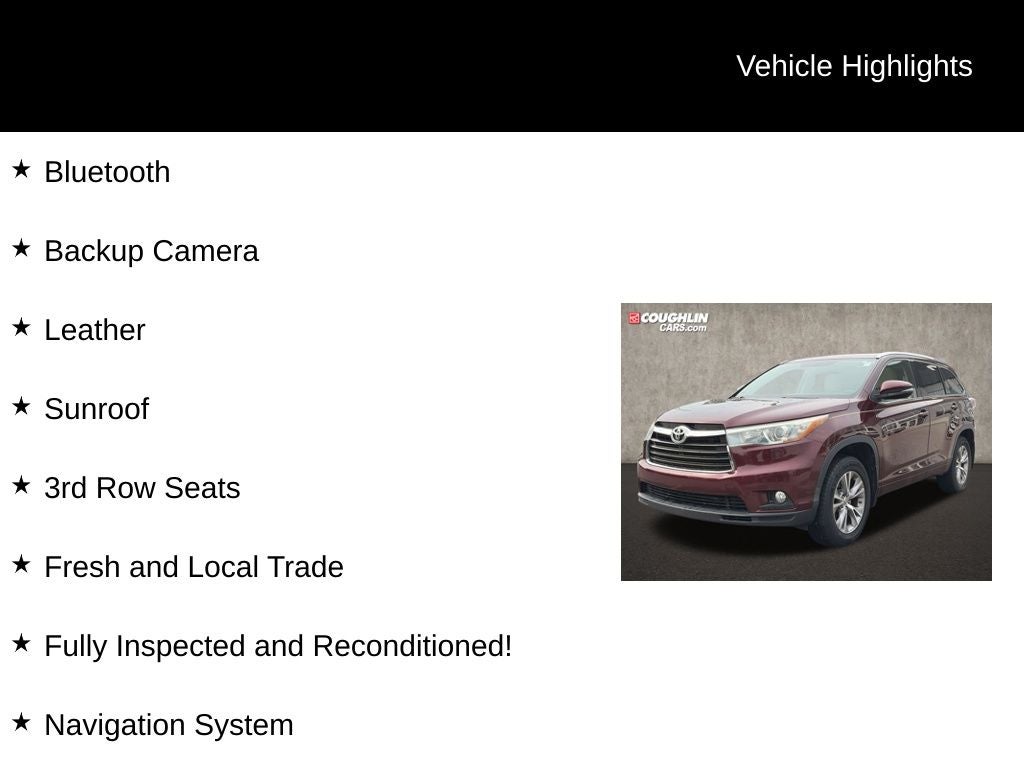 2015 Toyota Highlander XLE V6