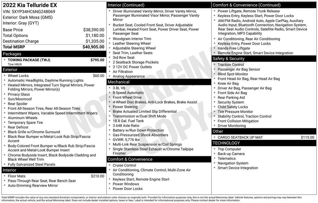 2022 Kia Telluride EX