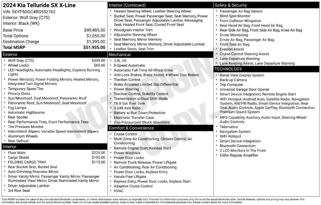 2024 Kia Telluride SX X-Line