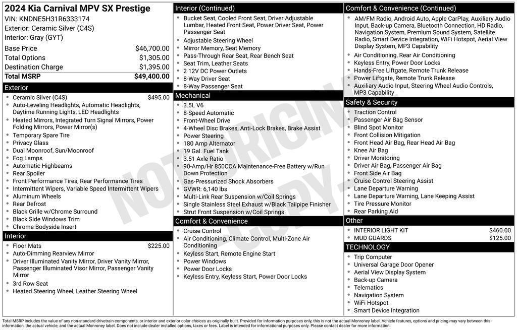 2024 Kia Carnival SX Prestige