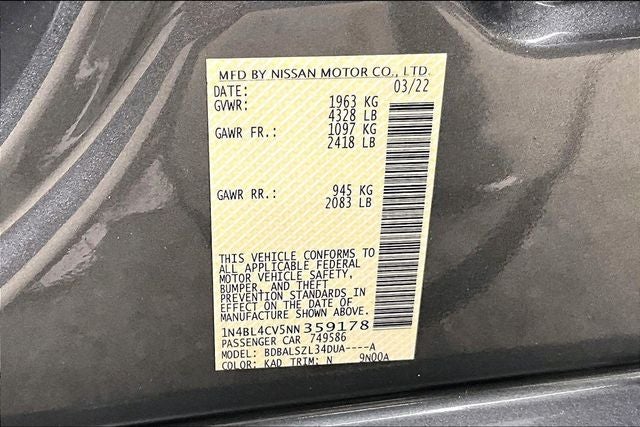 2022 Nissan Altima 2.5 SR