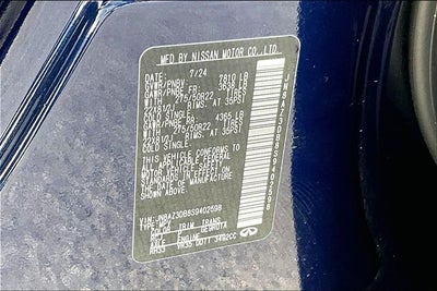 2025 INFINITI QX80 SENSORY