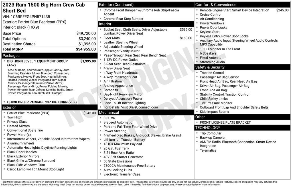 2023 RAM 1500 Big Horn/Lone Star