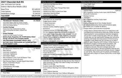 2027 Chevrolet Bolt RS