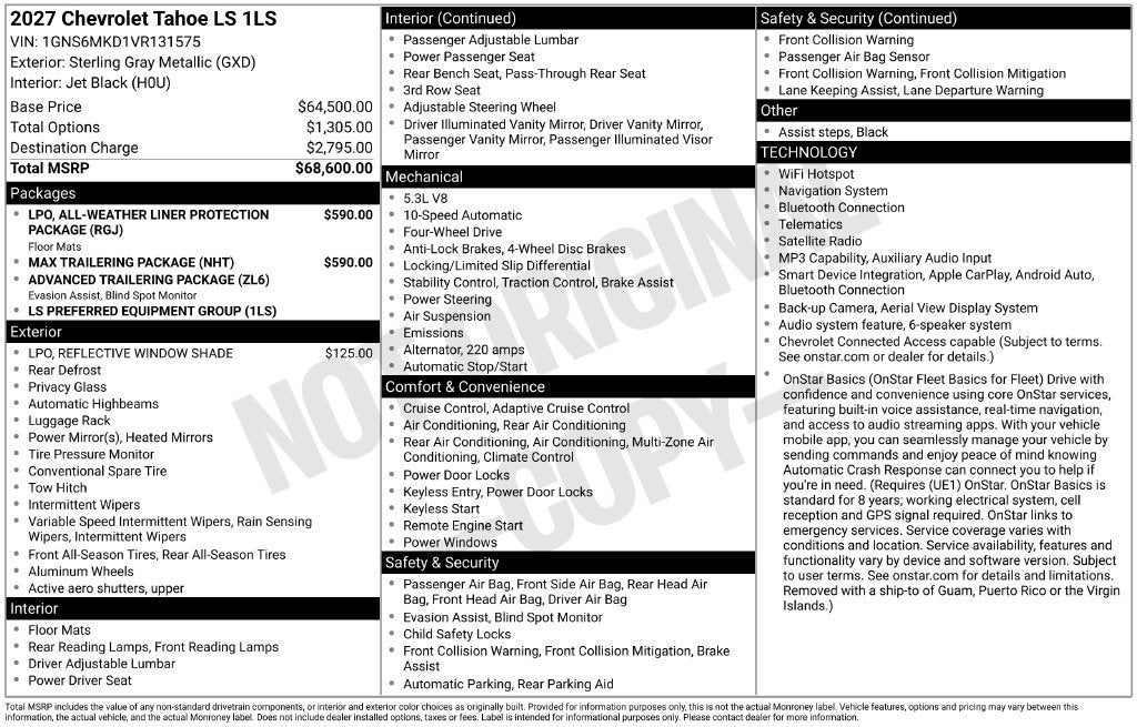 2027 Chevrolet Tahoe LS - Photo 24