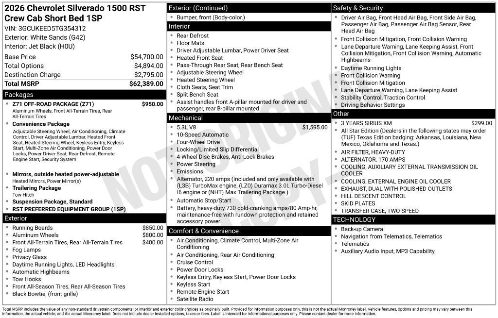 2026 Chevrolet Silverado 1500 RST