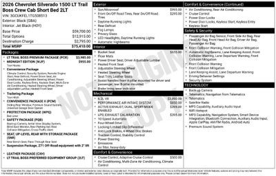 2026 Chevrolet Silverado 1500 LT Trail Boss
