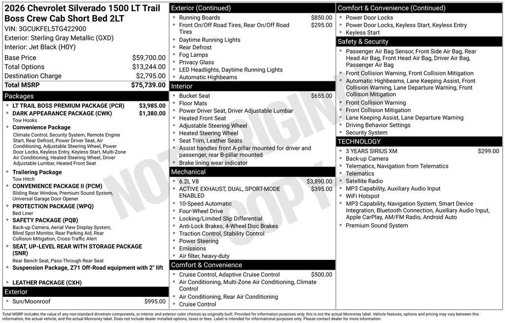 2026 Chevrolet Silverado 1500 LT Trail Boss