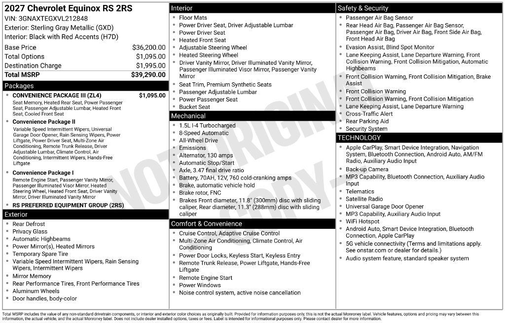 2027 Chevrolet Equinox RS