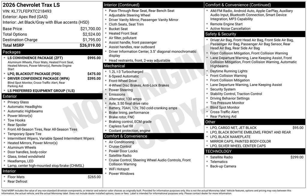 2026 Chevrolet Trax LS