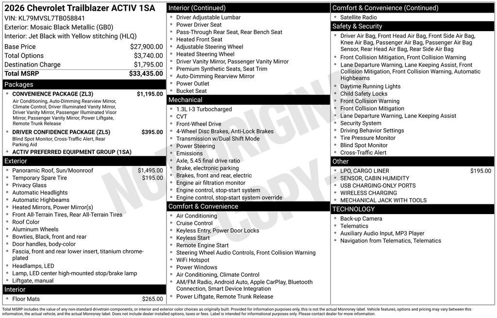 2026 Chevrolet Trailblazer ACTIV