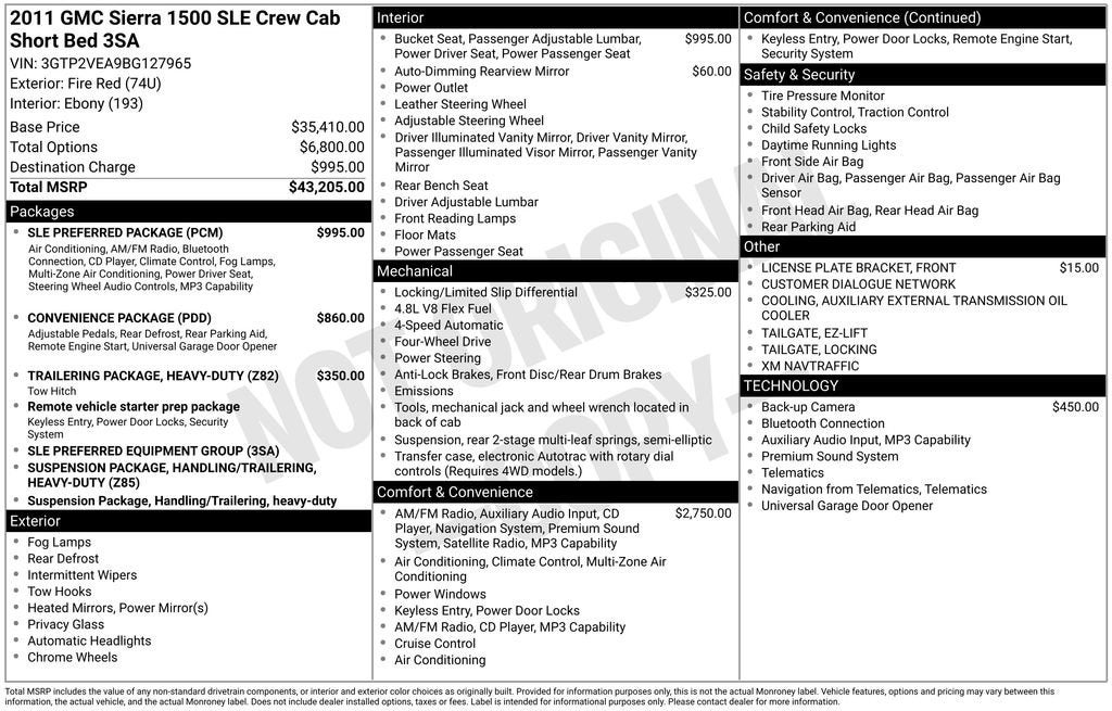 2011 GMC Sierra 1500 SLE