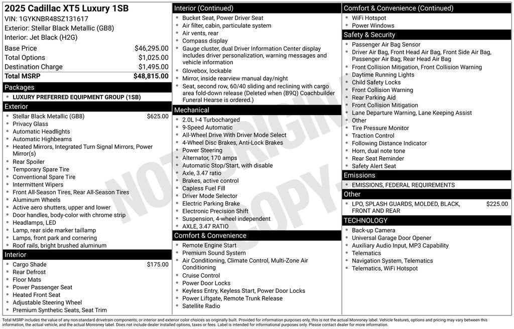 2025 Cadillac XT5 Luxury