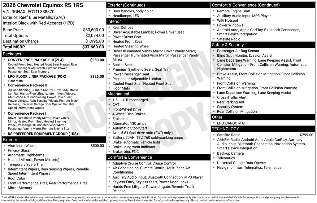 2026 Chevrolet Equinox RS