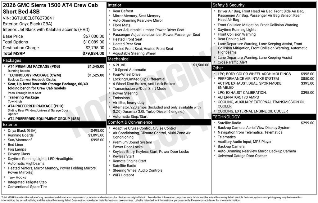 2026 GMC Sierra 1500 AT4