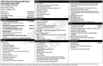 2026 Chevrolet Colorado WT