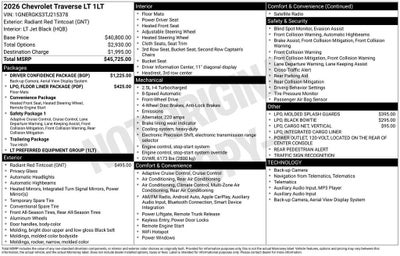 2026 Chevrolet Traverse LT