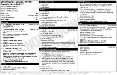 2026 Chevrolet Silverado 1500 LT