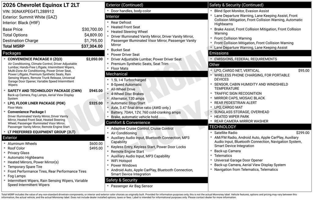 2026 Chevrolet Equinox LT