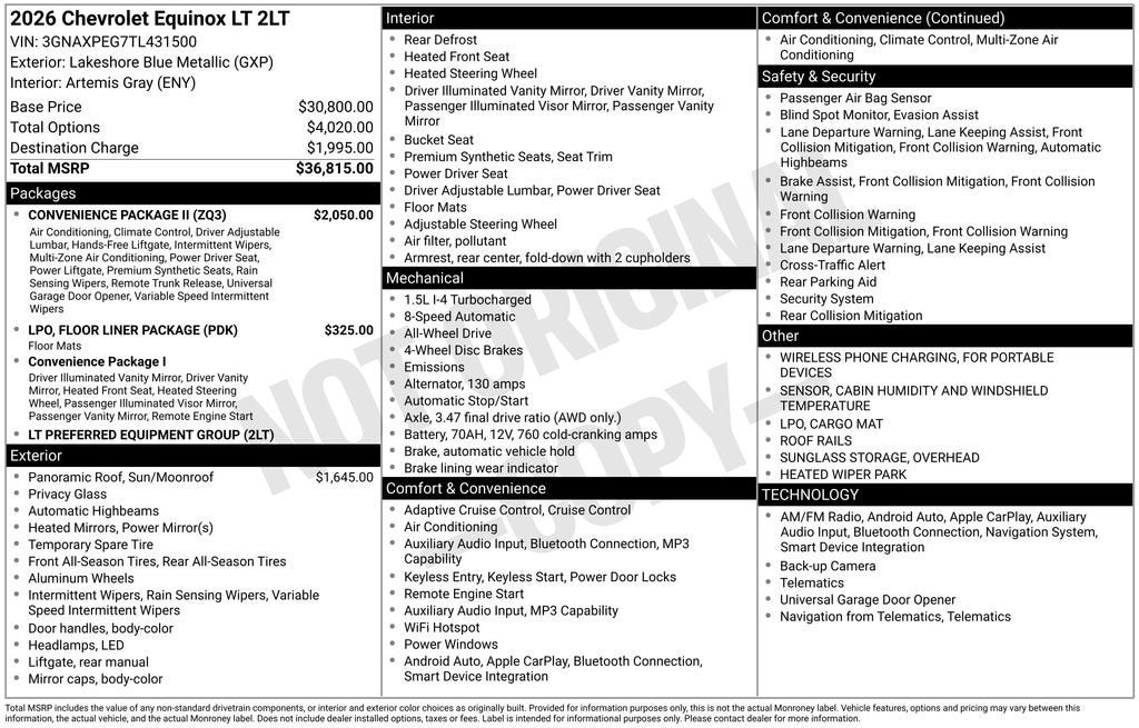 2026 Chevrolet Equinox LT