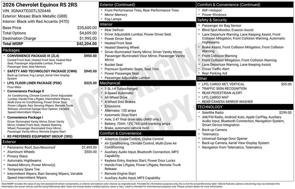 2026 Chevrolet Equinox RS