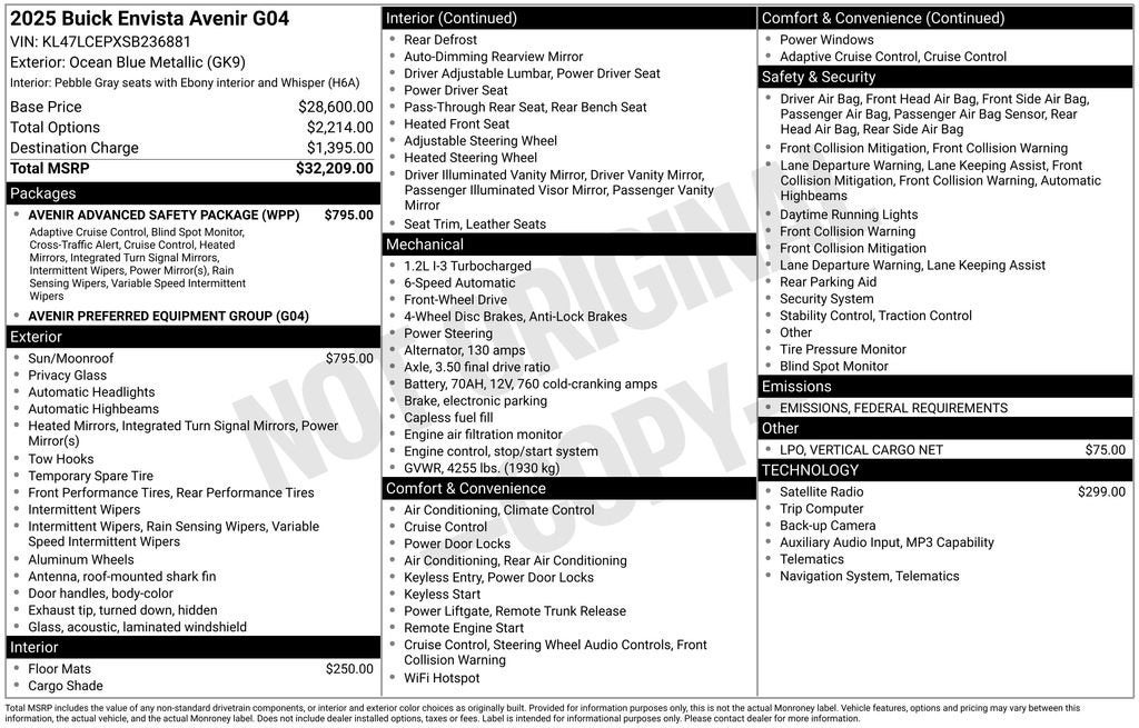 2025 Buick Envista Avenir