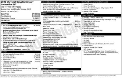 2022 Chevrolet Corvette Stingray 3LT