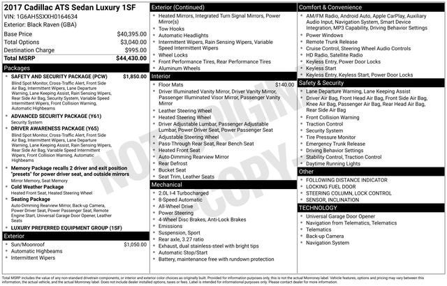 2017 Cadillac ATS Luxury AWD