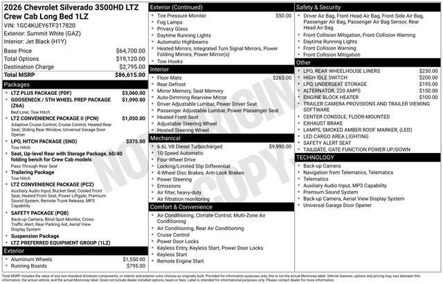 2026 Chevrolet Silverado 3500 HD LTZ DRW