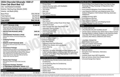 2026 Chevrolet Silverado 1500 LT